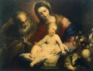 De Heilige Familie, door Valerio Castello