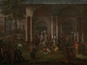 De Moord op Patrona Halil en zijn Mederebellen door Vanmour