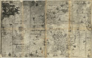 1551 kaart van het westelijk halfrond door Sancho Gutiérrez door Various