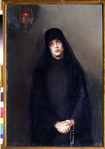 Een non. Schilderij van Varvara Matveyevna Baruzdina