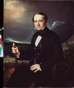 Portret van Alexander Sapozhnikov door Vasili Andreevich Tropinin