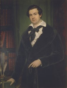 Portret van de acteur Vasily Andreevich Karatygin 1802-1853, 1842 door Vasili Andreevich Tropinin