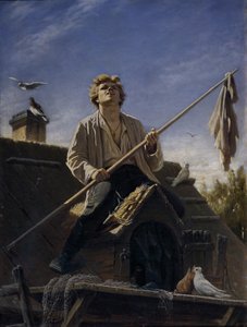 Een duivenliefhebber, 1874 door Vasili Grigorevich Perov