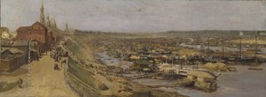 Uitzicht op Rybinsk door Vasili Maximovich Maximov
