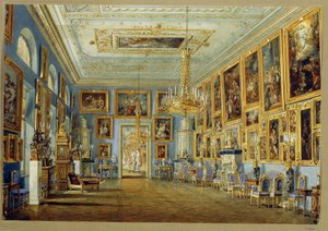 De kunstgalerij in het Yusupov-paleis in Sint-Petersburg
