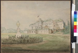 Het Constantin Paleis in Strelna, nabij Sint-Petersburg
