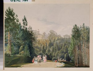 Scène in een park
