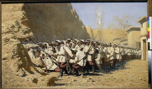Bij de vestingmuren, laat ze binnen! door Vasili Vasilievich Vereshchagin