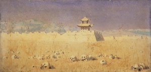 Ruïnes in Chuguchak, Xinjiang, 1869 door Vasili Vasilievich Vereshchagin