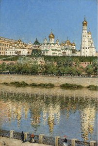 Uitzicht op het Kremlin van Moskou