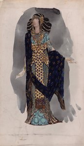 Kostuumontwerp uit de Serie Oosterse dansers door Vasili Vasilyevich Vladimirov