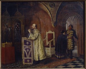 Tsaar Ivan IV de Verschrikkelijke biddend