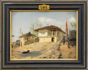De staf van Don Kozakken in Bulgarije in 1877