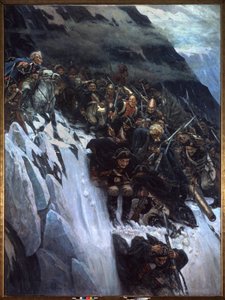 De mars van Suvorov door de Alpen in 1799