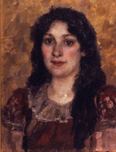 Portret van de vrouw van de kunstenaar, 1888 door Vasilij Ivanovic Surikov
