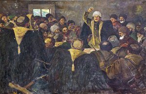 Sergo Ordzhonikidze in de Noord-Kaukasus door Vasily Anfimovich Krotkov