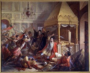 Heldendaad van Prins Michail Volkonsky tijdens het Poolse beleg in 1610 door Vasily Kuzmich Demidov