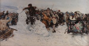 Een sneeuwstad innemen