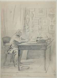 Portret van de auteur Faddei Bulgarin 1789-1859, 1840s door Georg Wilhelm Timm