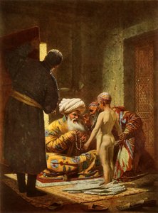 De verkoop van een jonge lijfeigene, 1872, 1965 door Vasily Vereshchagin