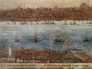 Constantinopel, schilderij door onbekende Venetiaanse kunstenaar, Turkije door Venetian School