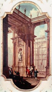 Bouwplaats van een villa in Venetië