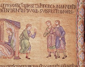 Leven van Noach (mozaïek detail) door Veneto Byzantine School