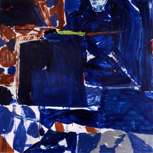 Diepblauwe abstractie door Vered Gersztenkorn