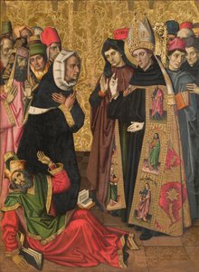 Sint Augustinus in discussie met de ketters