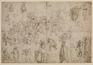Studies voor Christus die het Kruis draagt door Veronese