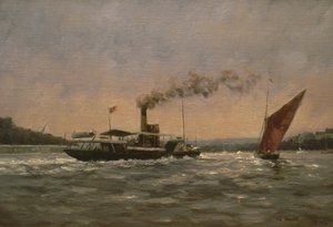 Verleden op de Medway (met een gerestaureerde raderstoomboot, Kingswear Castle)