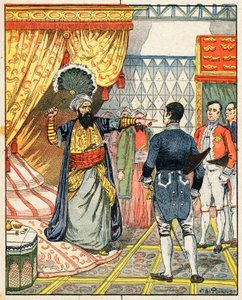 De Dey van Algiers, Hussein ibn El Hussein Slaat de Franse Ambassadeur, M. Deval met een Waaier