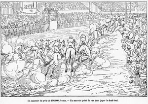 Hyppische koers - in "The Centaure", tekening door Crafty door Victor  Geruzez