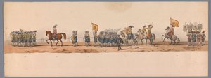Historische optocht bij het tweede eeuwfeest van de Utrechtse Hogeschool, 1836 (plaat 7)