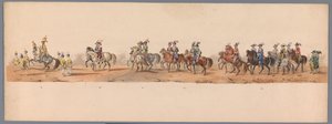 Historische optocht bij het tweede eeuwfeest van de Utrechtse Hogeschool, 1836 (plaat 8) door Victor Adam