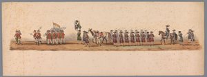 Historische optocht bij het tweede eeuwfeest van de Utrechtse Hogeschool, 1836 (plaat 3)