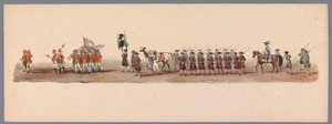 Historische optocht bij het tweede eeuwfeest van de Utrechtse Hogeschool, 1836 (plaat 3)