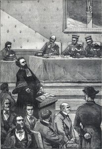 Populaire geïllustreerde biografie van Gambetta - Beheerst door de welsprekendheid van deze nieuwkomer door Victor Armand Poirson