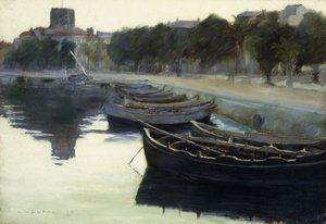 Boten aan hun ligplaatsen, 1876