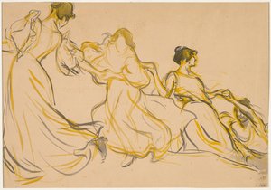 Studie voor de decoratie voor de Salle des Fêtes voor La Mairie du 11e arrondissement de Paris, 1897