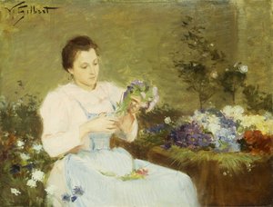 Bloemen schikken voor een lenteboeket