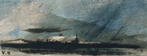 Stad bij schemering door Victor Hugo
