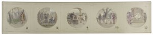 Schets voor de Lobau-galerij van het Hôtel de Ville de Paris: La Milice. De Vergadering. Stemmen. Gerechtigheid. De Regering door Victor Jean Pierre Maziès