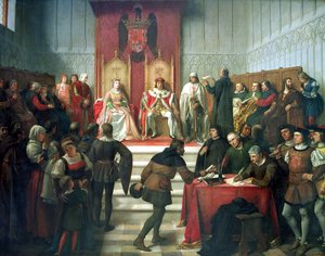 Katholieke Heersers die Rechtspreken door Victor Manzano y Mejorada