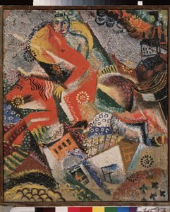 Compositie met een rode ruiter door Victor Nikandrovich Palmov