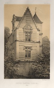 Oud kasteel van Érival (Aisne) door Victor Petit