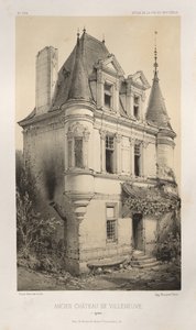 Pittoreske Architectuur of Monumenten van de 15e en 16e Eeuw: Kastelen van Frankrijk uit de 15e en 16e Eeuw: Pl. 9, Oud Kasteel van Villeneuve (Yonne)
