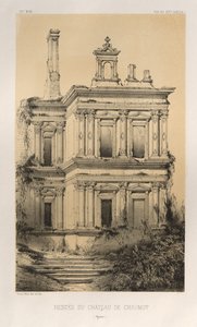 Pittoreske Architectuur of Monumenten van de 15e en 16e Eeuw: Kastelen van Frankrijk uit de 15e en 16e Eeuw: Pl. 19, Resten van het Kasteel van Chaumot (Yonne)