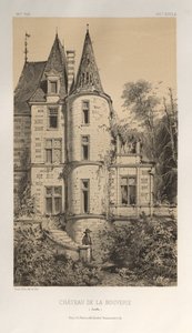 Pittoreske Architectuur of Monumenten van de 15e en 16e Eeuw: Kastelen van Frankrijk uit de 15e en 16e Eeuw: Pl. 29, Kasteel van La Bouverie (Sarthe) door Victor Petit