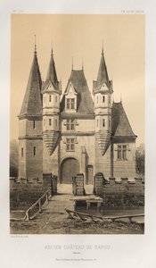Pl. 88, Oud Kasteel van Barou Calvados, 1860 door Victor Petit
